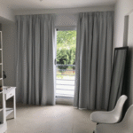 Cortina tradicional con riel europeo